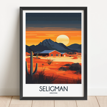 Seligman Retro Travel Illustration