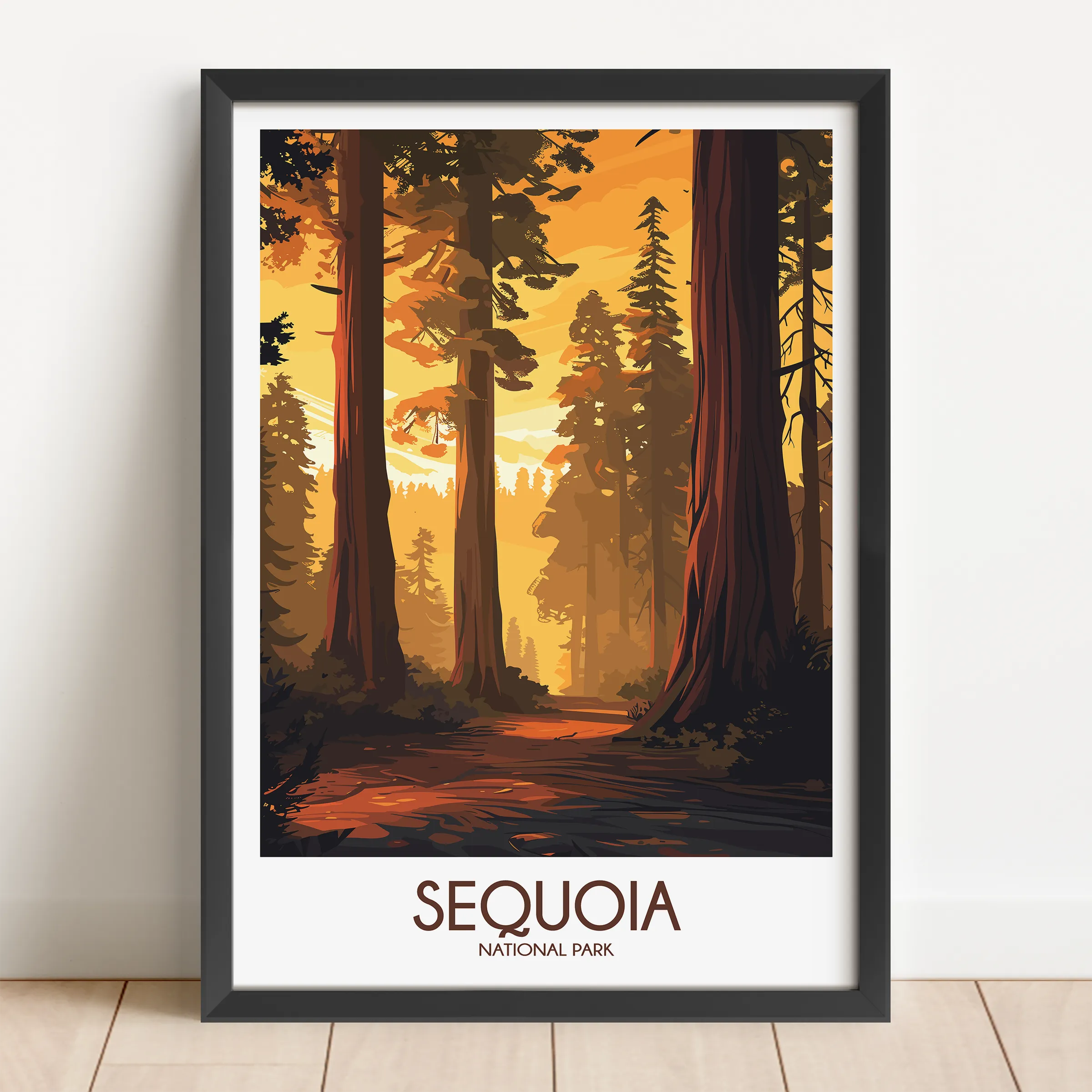 Sequoia Modern Travel Poster