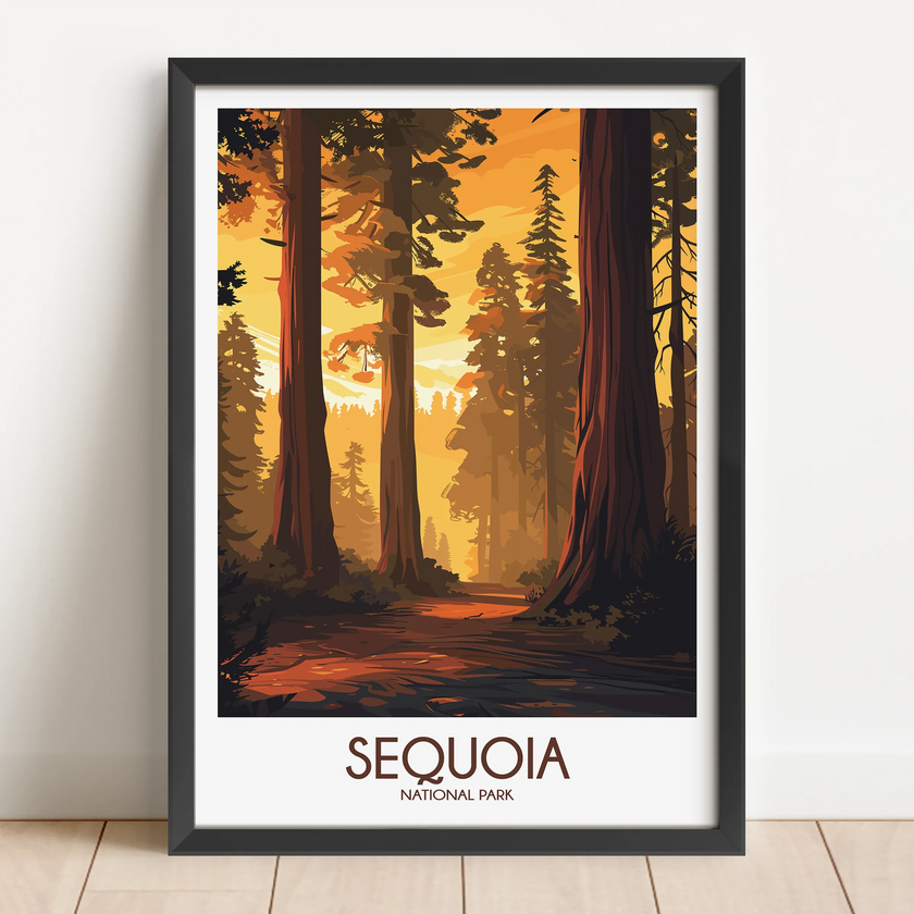 Sequoia Modern Travel Poster