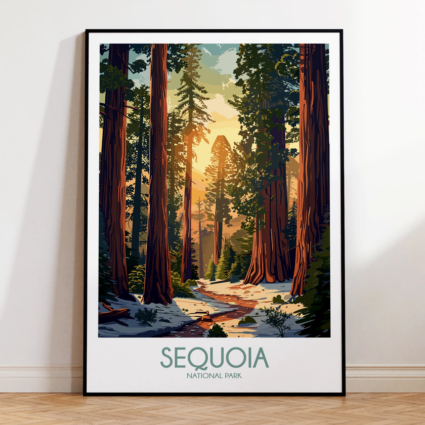 Sequoia Modern Travel Poster