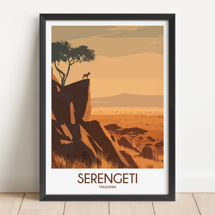 Serengeti Modern Travel Poster