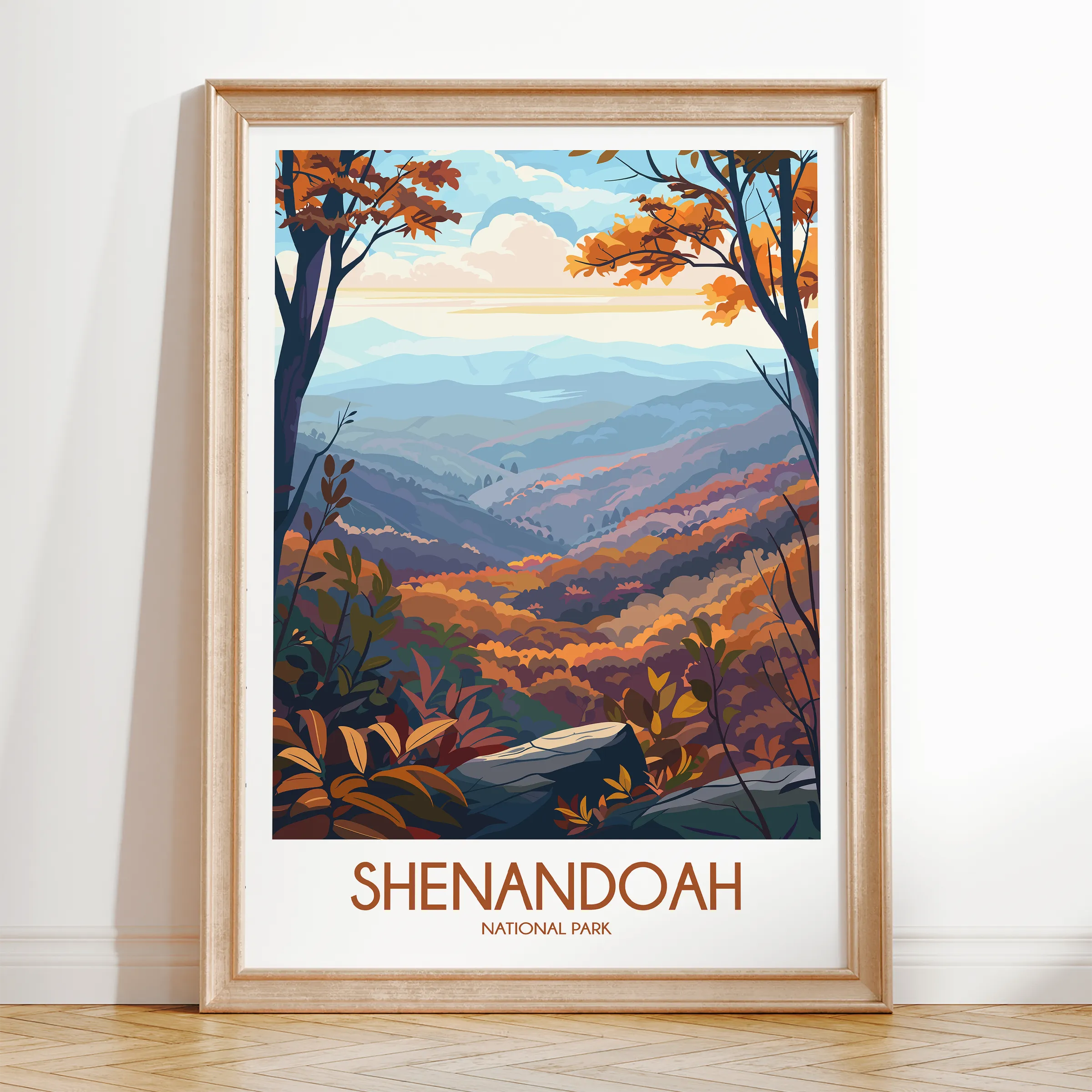Shenandoah Modern Travel Poster