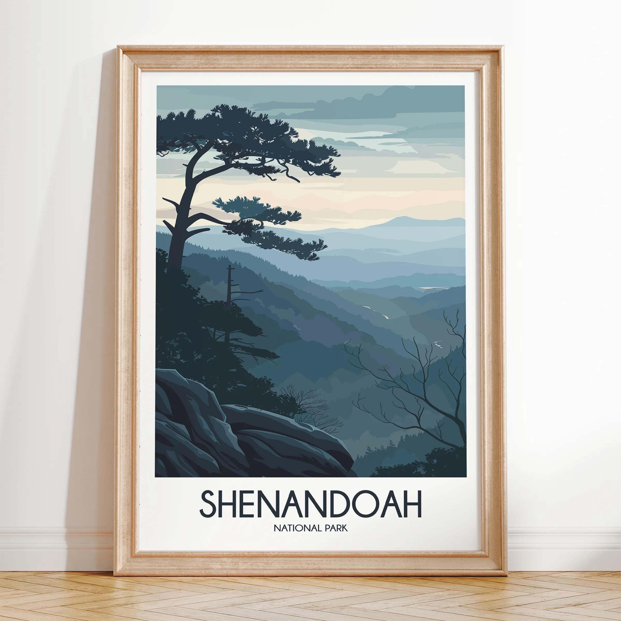 Shenandoah Modern Travel Poster