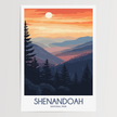 Shenandoah Retro Travel Illustration