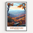 Shenandoah Retro Travel Illustration
