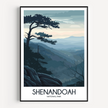 Shenandoah Retro Travel Illustration