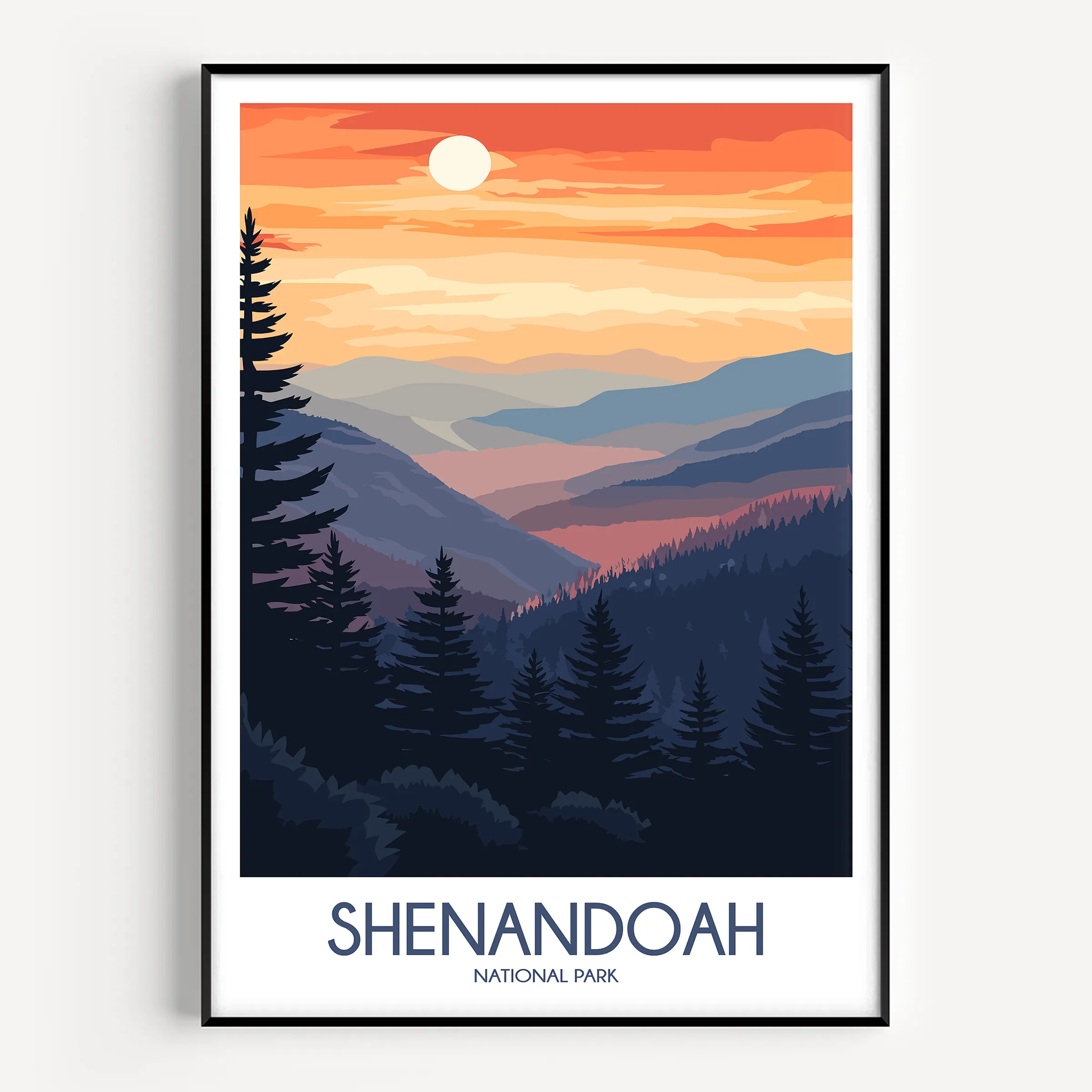 Shenandoah Vintage Style Print