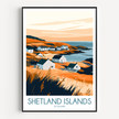 Shetland Islands Minimalist Wall Art