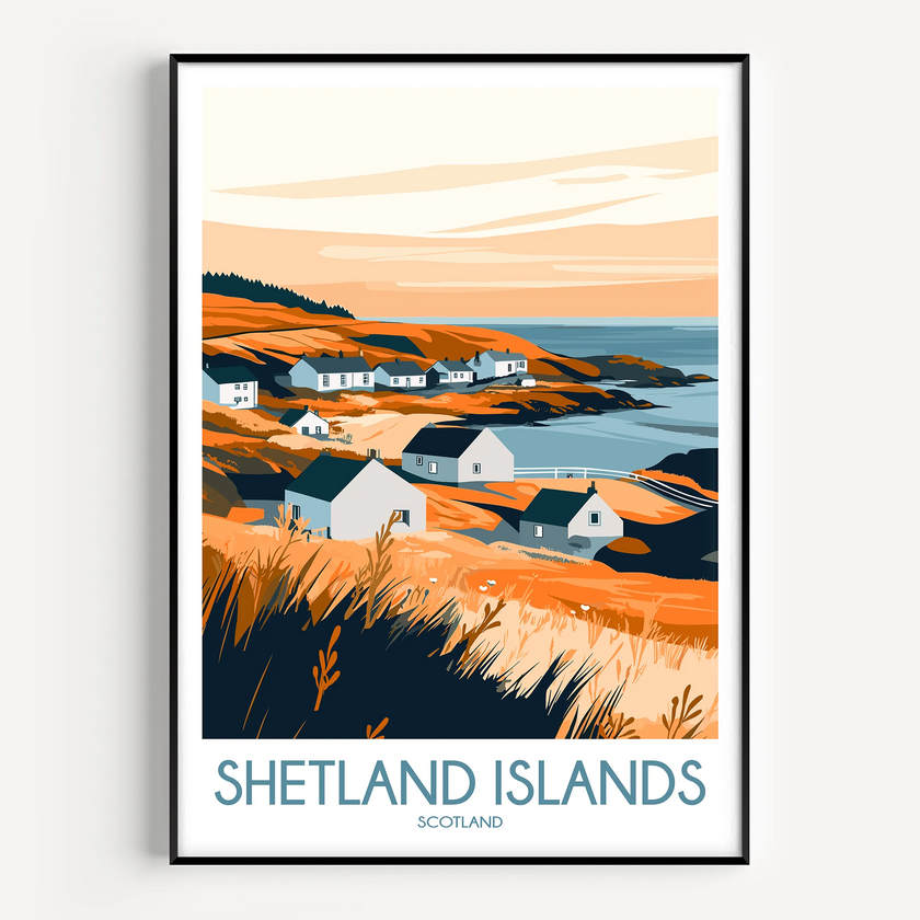Shetland Islands Minimalist Wall Art