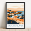 Shetland Islands Modern Travel Poster