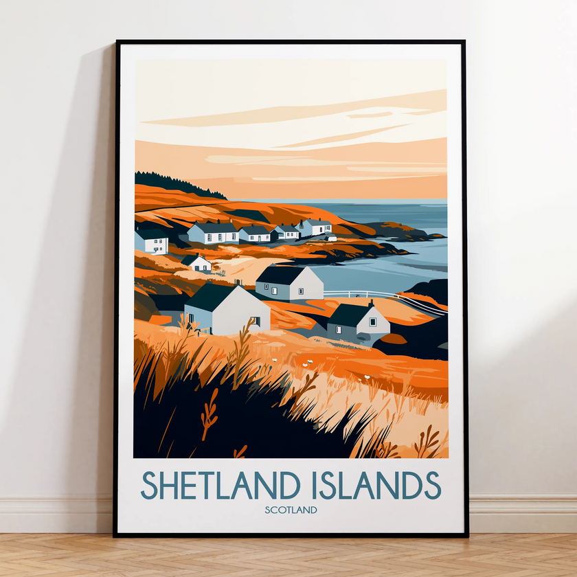 Shetland Islands Scenic Landscape Art