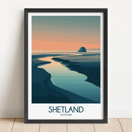 Shetland Modern Travel Poster