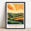 Shropshire Hills Scenic Landscape Art