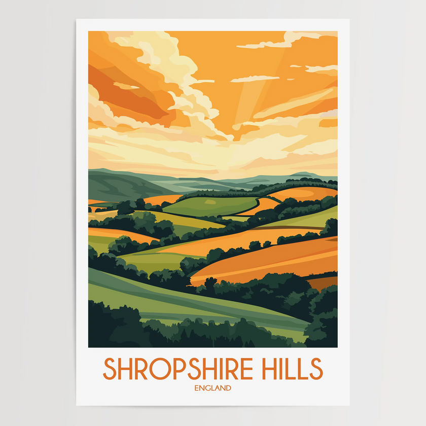 Shropshire Hills Travel Memory Gift