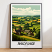 Shropshire Modern Travel Poster