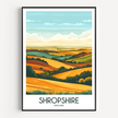 Shropshire Modern Travel Poster
