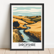 Shropshire Retro Travel Illustration