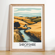 Shropshire Souvenir Poster Print