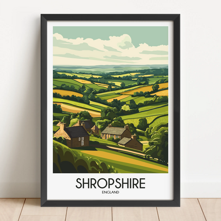 Shropshire Souvenir Poster Print