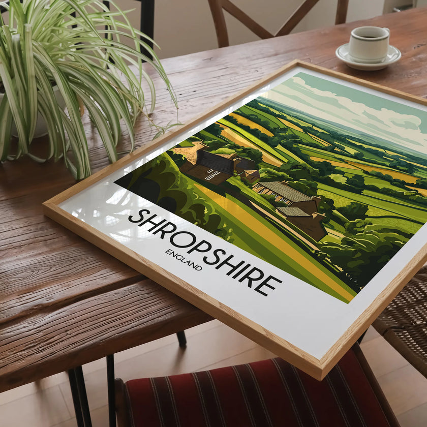 Shropshire Vintage Style Print
