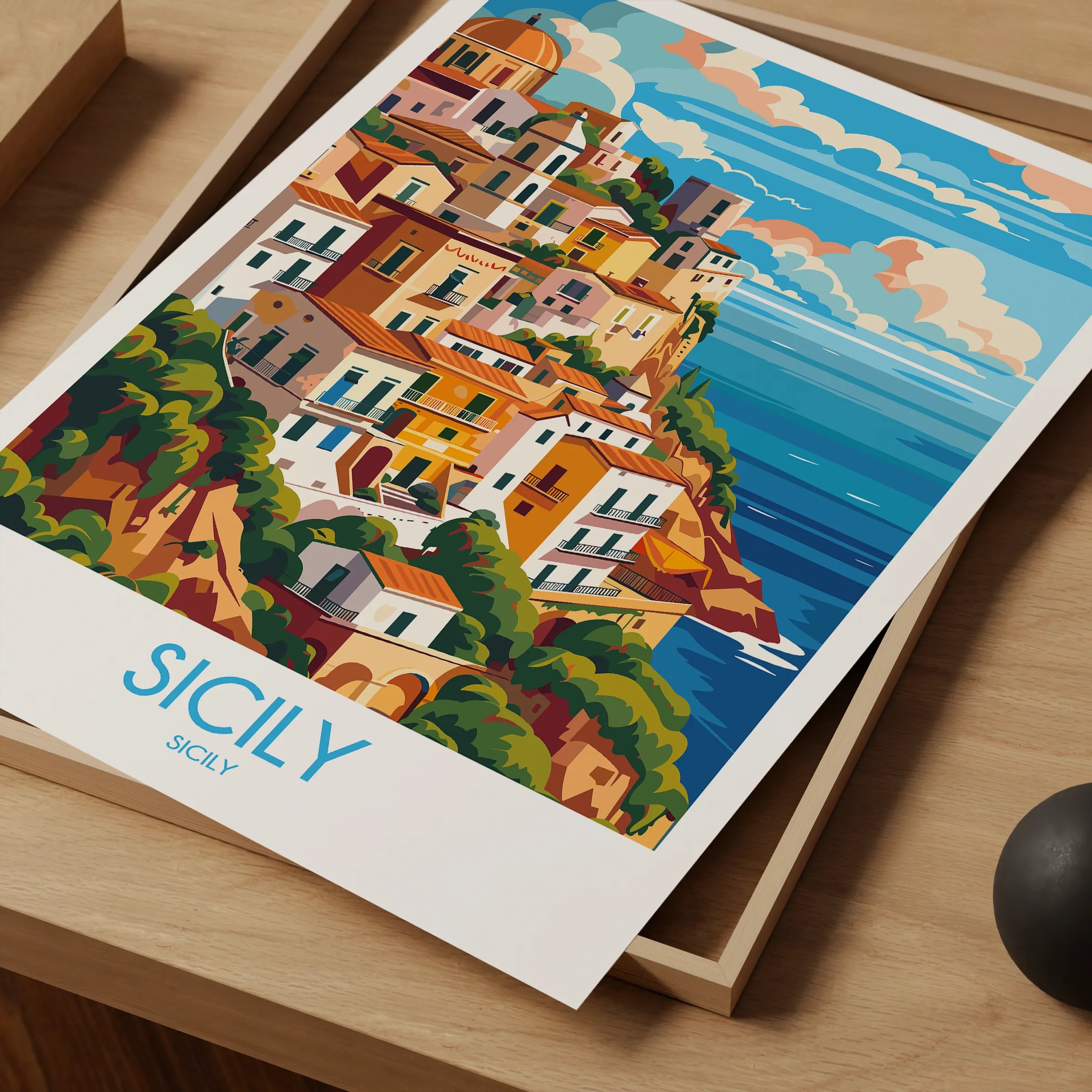 Sicily Scenic Landscape Art