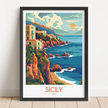 Sicily Scenic Landscape Art