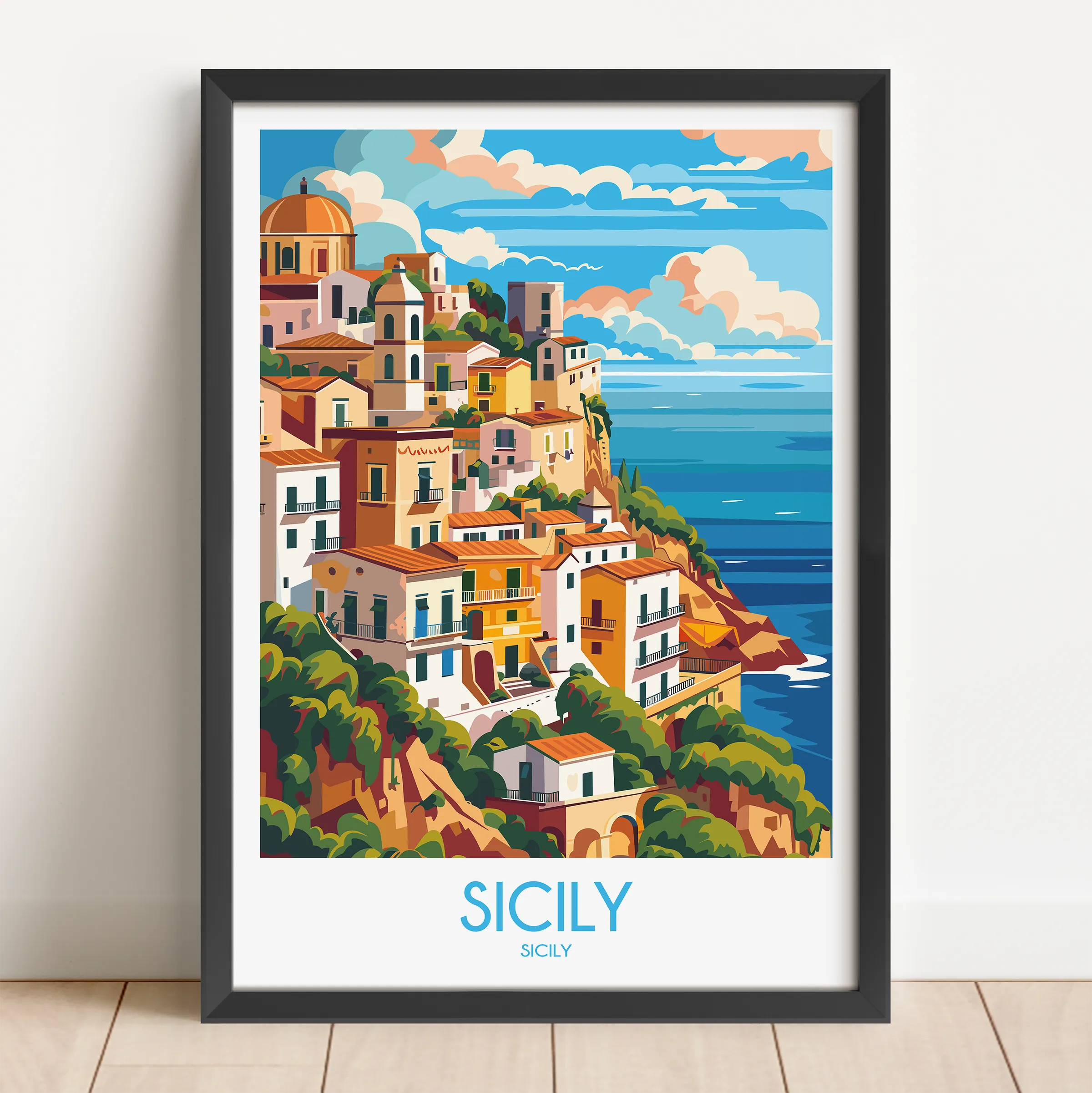 Sicily Souvenir Poster Print
