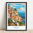 Sicily Souvenir Poster Print