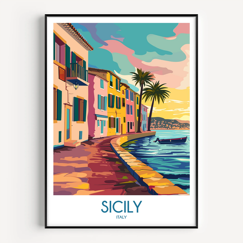 Sicily Vintage Style Print