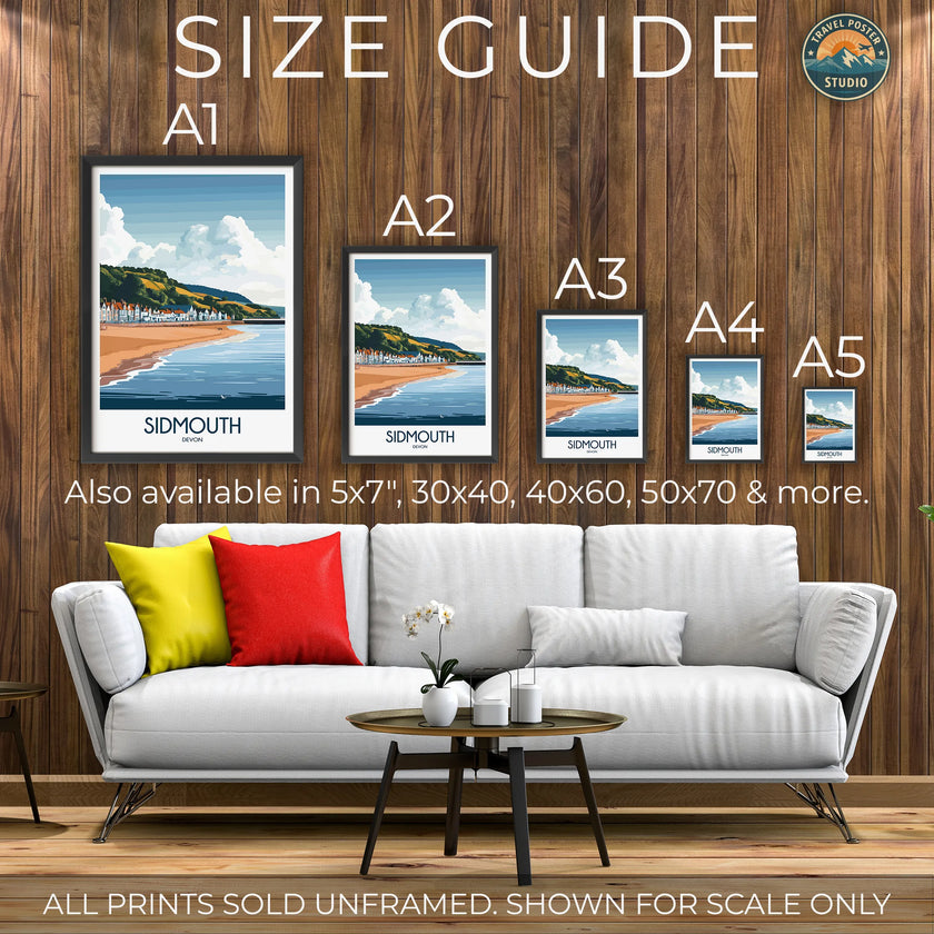 Sidmouth Modern Travel Poster