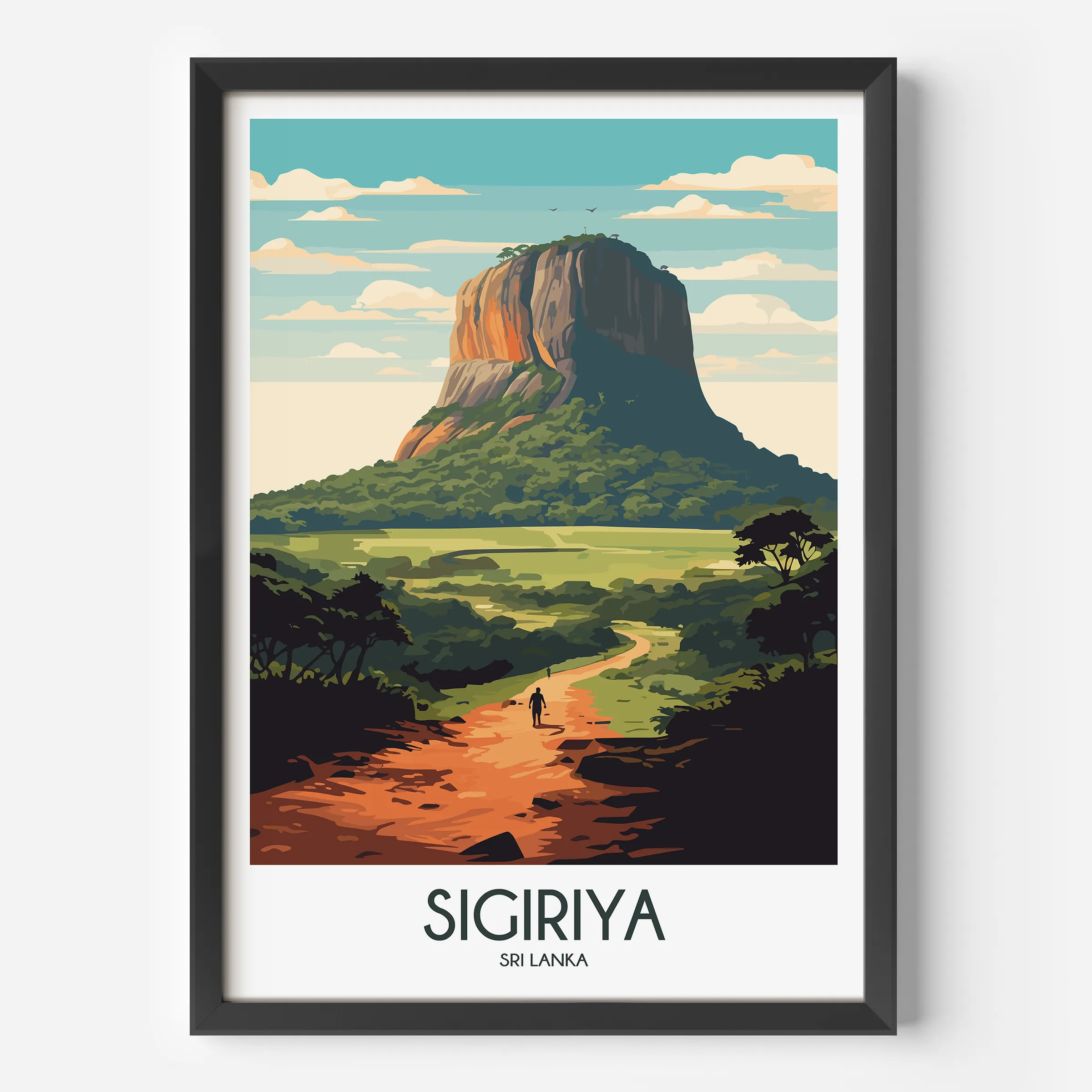 Sigiriya Modern Travel Poster