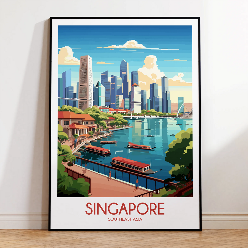 Singapore Minimalist Wall Art