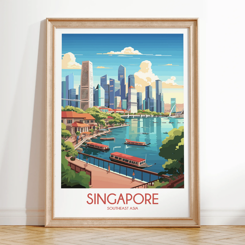 Singapore Modern Travel Poster