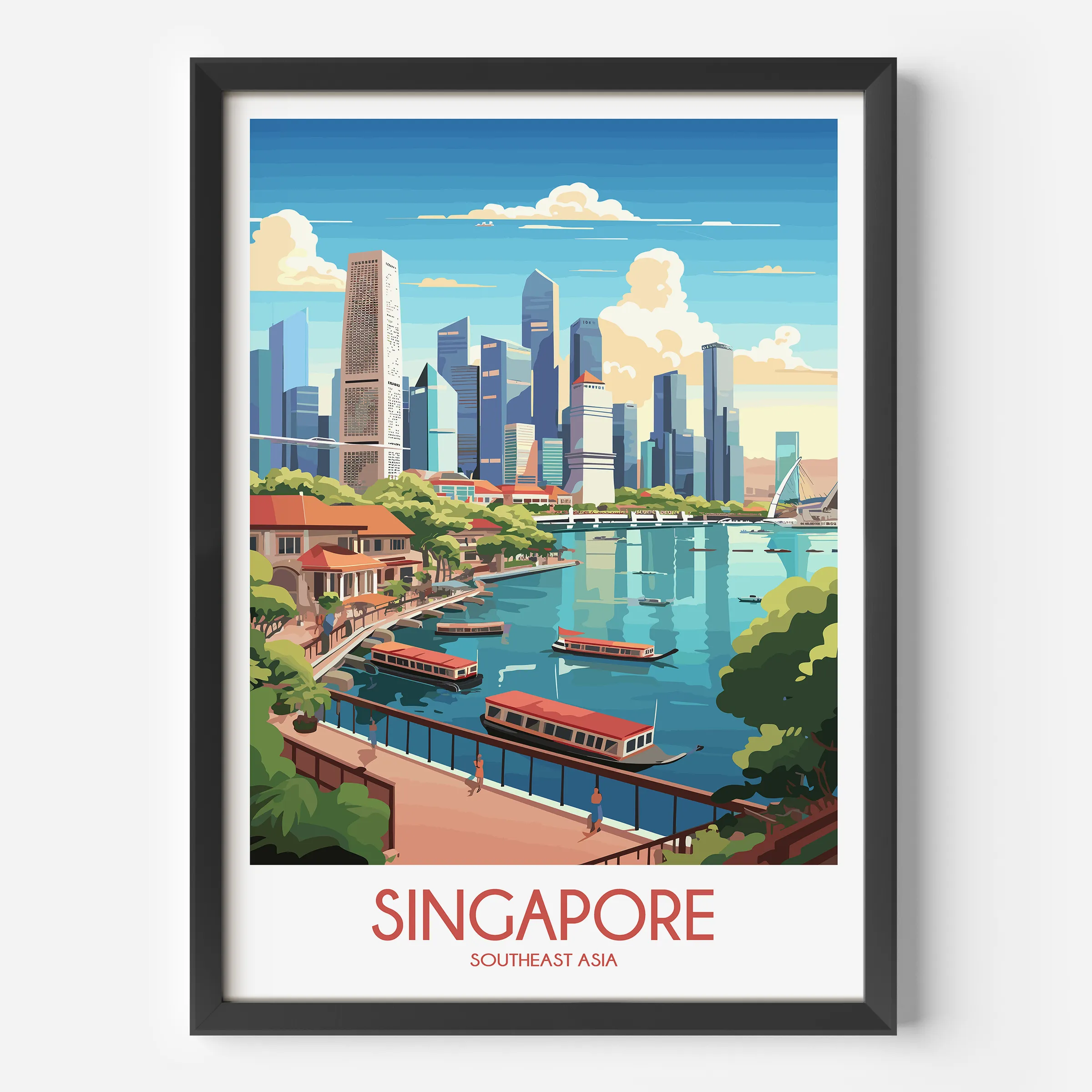 Singapore Souvenir Poster Print