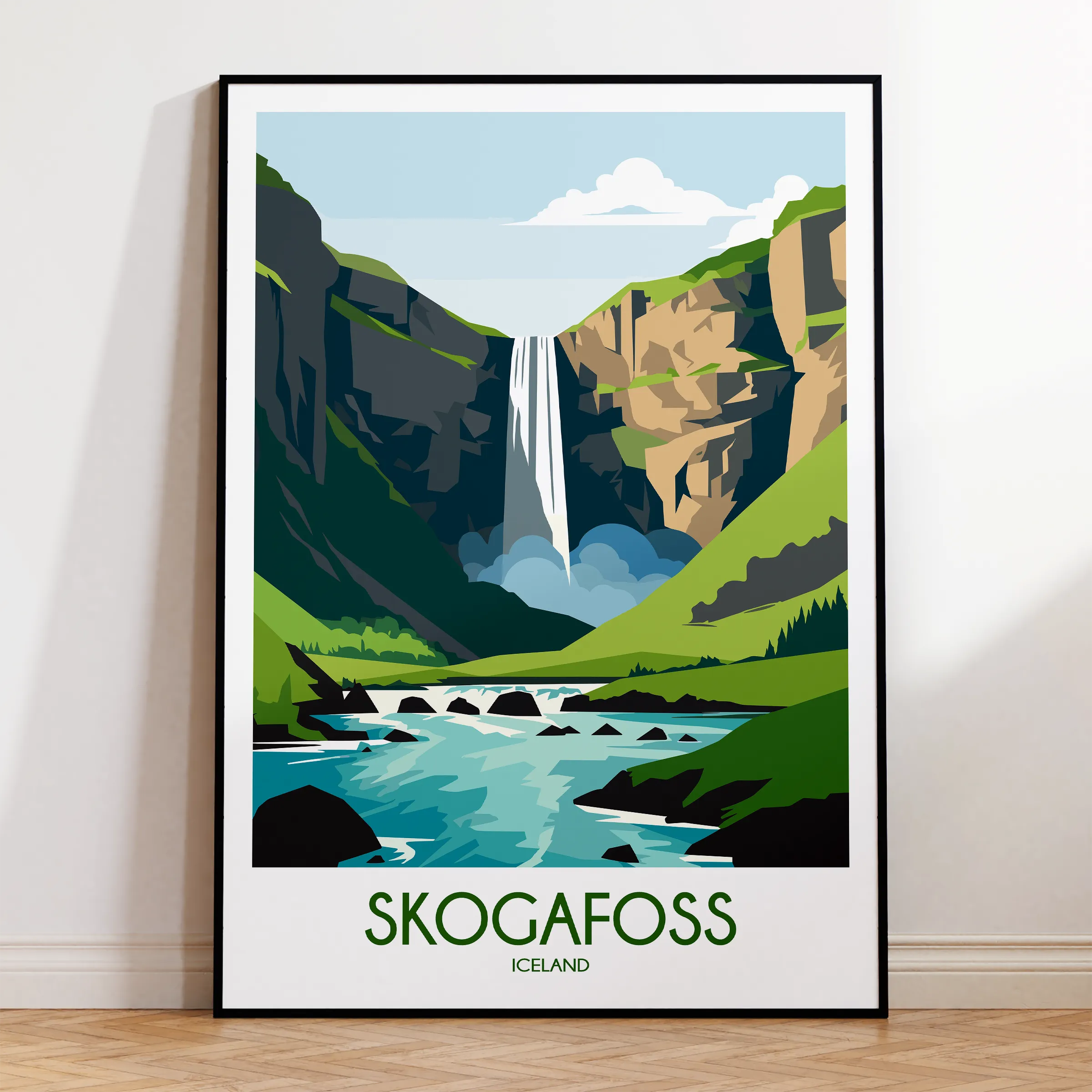 Skogafoss Destination Art Gift