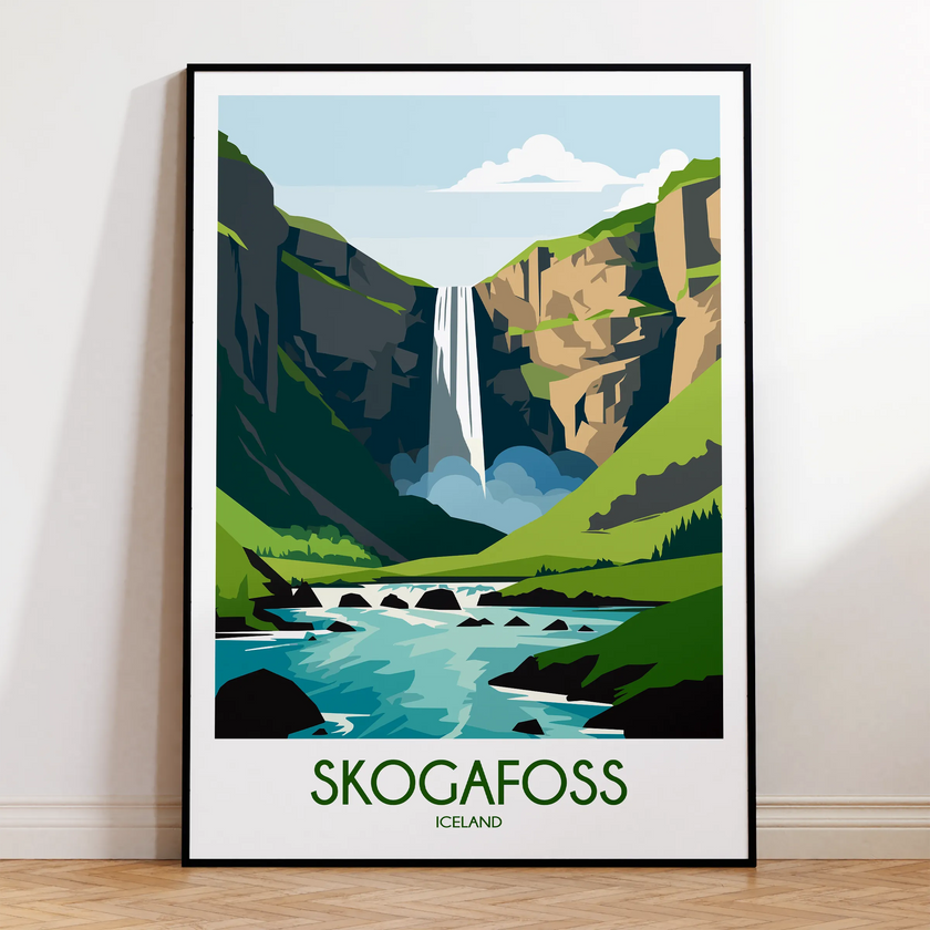 Skogafoss Destination Art Gift