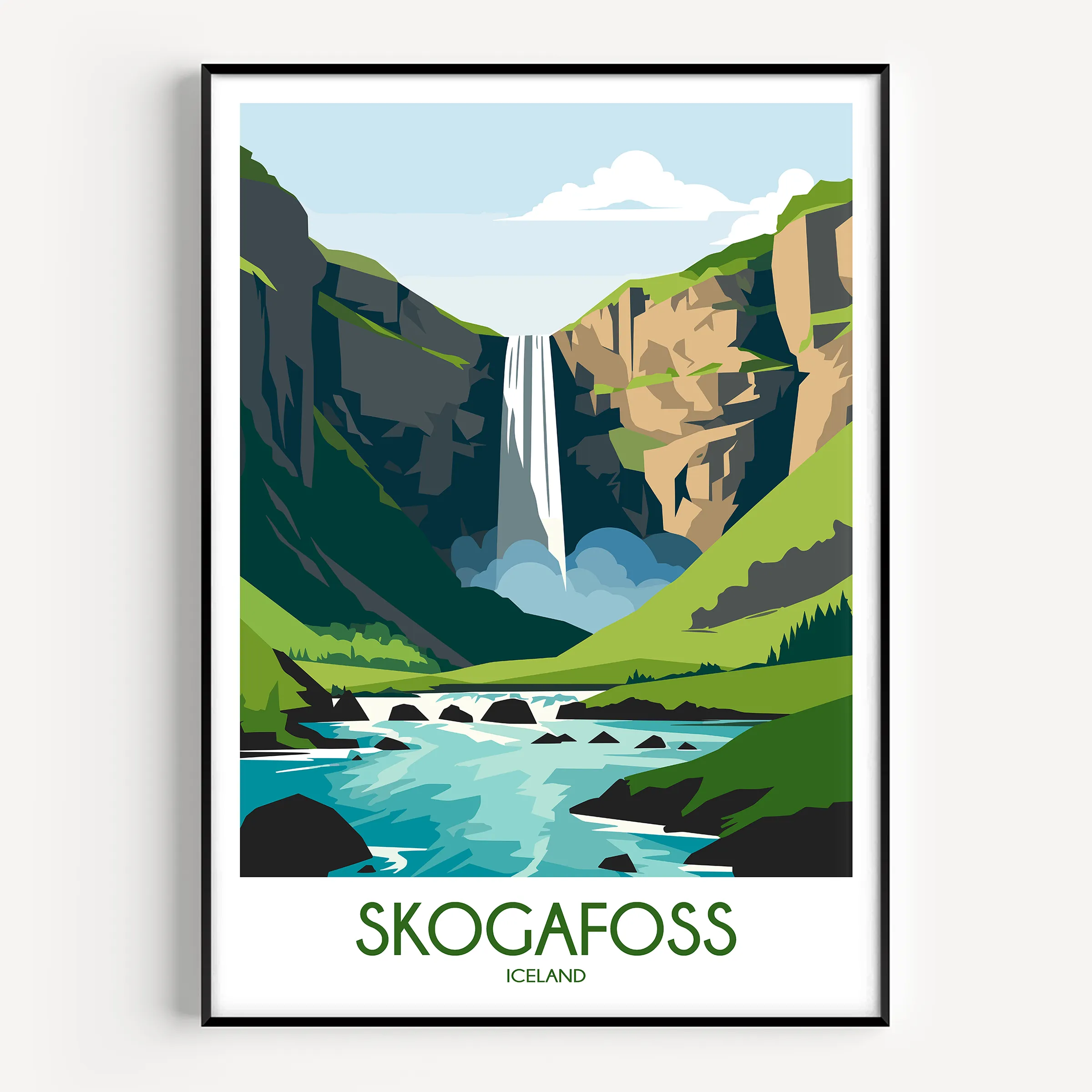 Skogafoss Home Office Decor