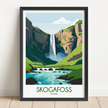 Skogafoss Scenic Landscape Art