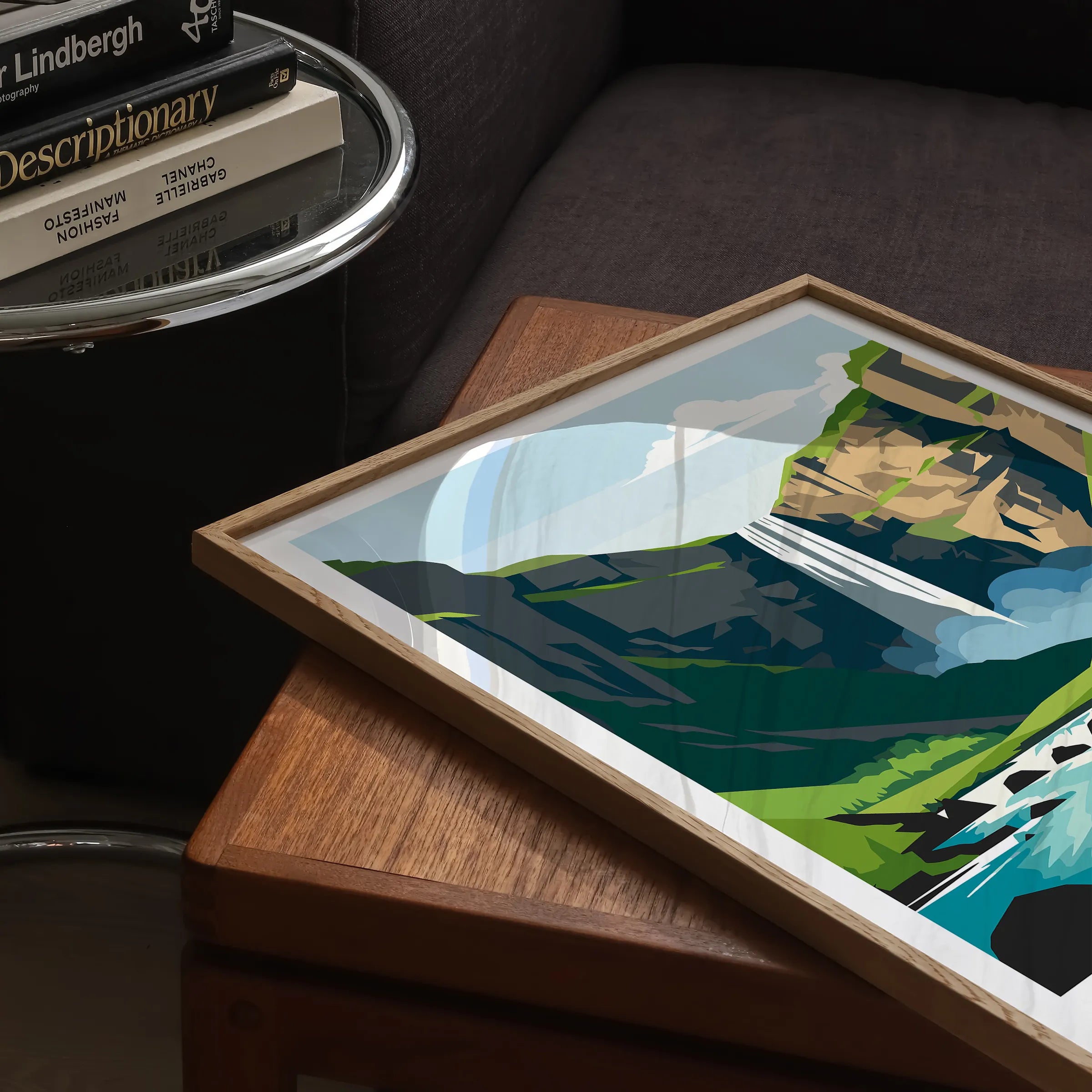 Skogafoss Vintage Style Print