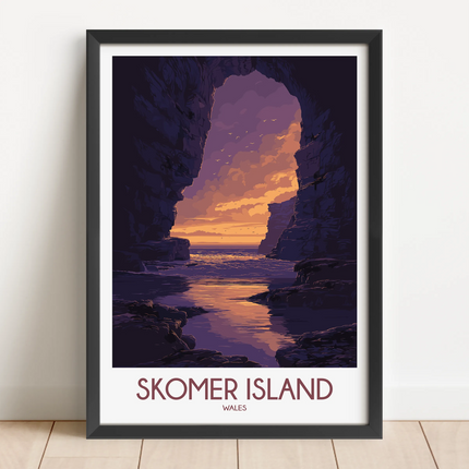 Skomer Island Destination Art Gift