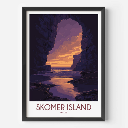 Skomer Island Scenic Landscape Art