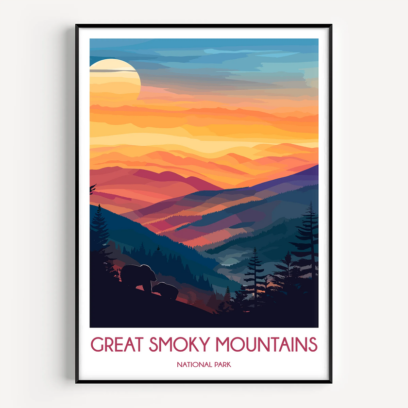 Smoky Mountains Destination Art Gift