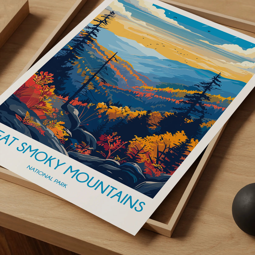 Smoky Mountains Minimalist Wall Art