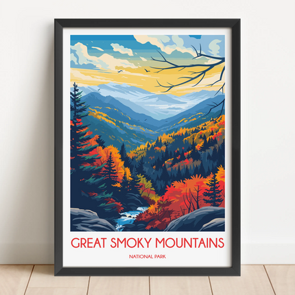 Smoky Mountains Minimalist Wall Art