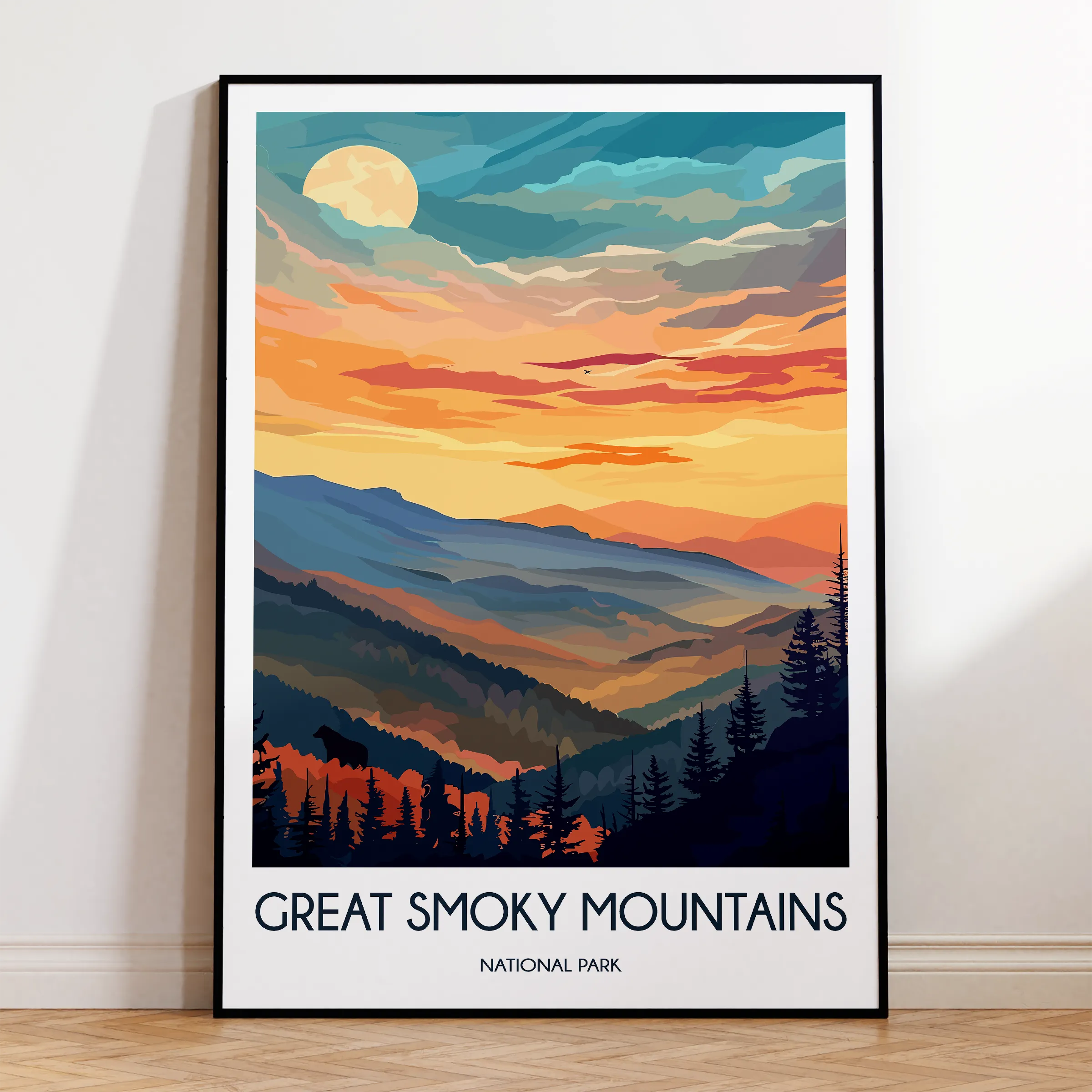 Smoky Mountains Minimalist Wall Art