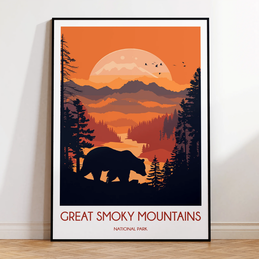 Smoky Mountains Minimalist Wall Art