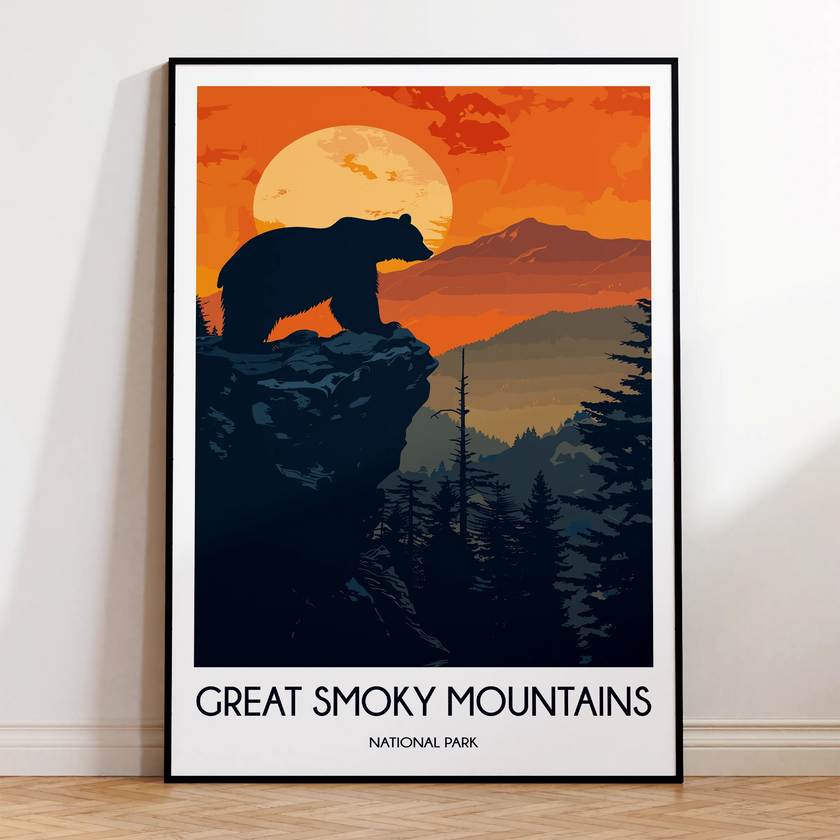 Smoky Mountains Minimalist Wall Art