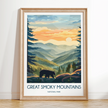 Smoky Mountains Modern Travel Poster