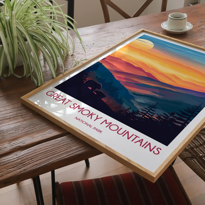 Smoky Mountains Modern Travel Poster