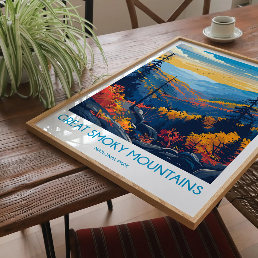 Smoky Mountains Modern Travel Poster